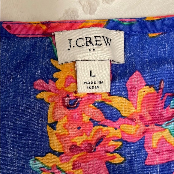 J. Crew Vibrant Floral two piece set medium Mini Skirt large top EUC - Picture 14 of 14